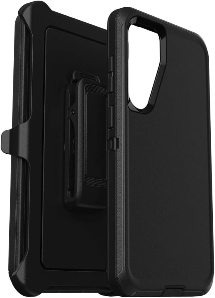 Defender Case for Samsung Galaxy S24+ 5G: Durable, Screenless, Black, with Port Protection