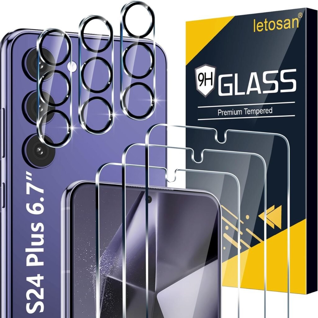 Samsung Galaxy S24 Plus Glass Screen Protector 3+3 Pack Samsung Galaxy S24 Plus Glass Screen Protector 3+3 Pack