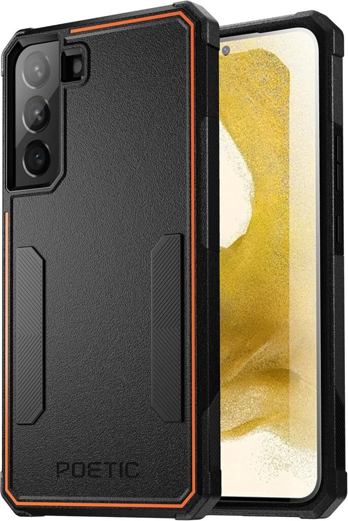 “Rugged Black Poetic Neon Case for Samsung Galaxy S22+ 5G