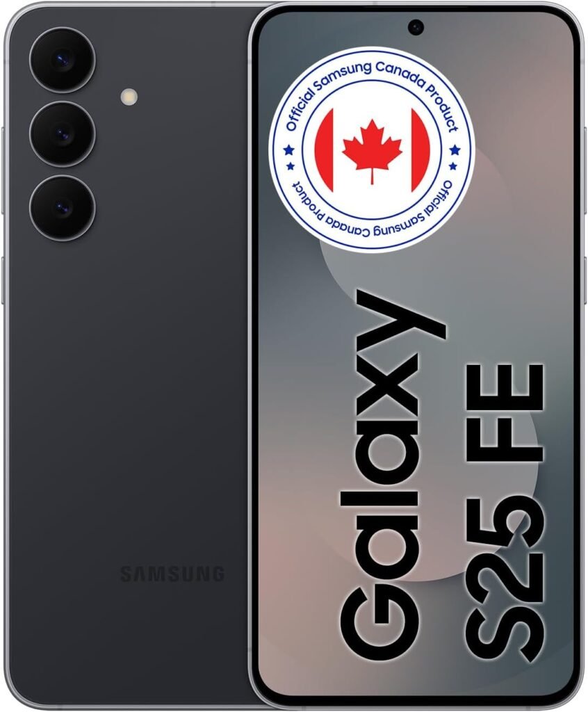 Samsung Galaxy S25 FE Canada: Jet Black, 256GB, 50MP, 6.7″ AMOLED Display