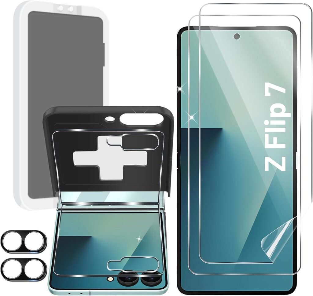“Top TQLGY Screen Protector for Samsung Galaxy Z Flip 7: Durable, Clear, Case