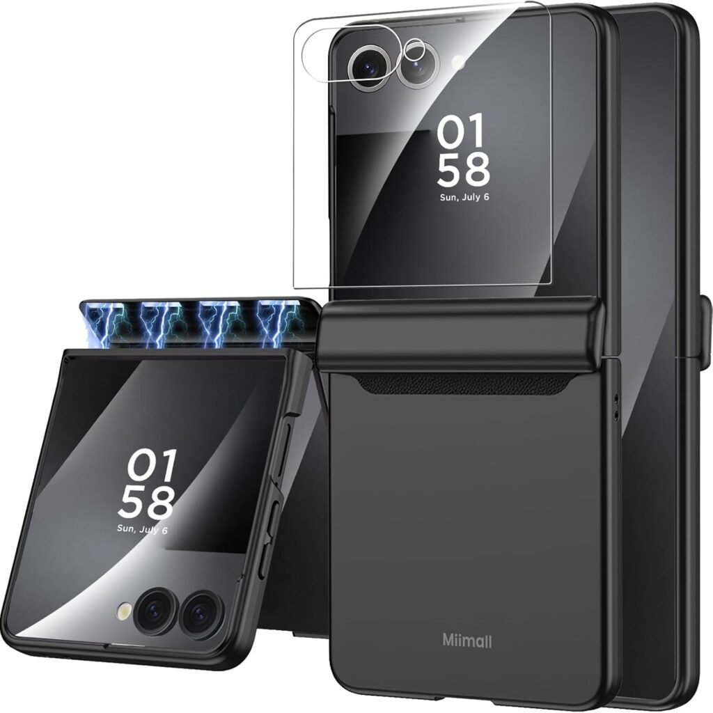 “Shop Miimall’s Shockproof Samsung Galaxy Z Flip 7 Case with Magnetic Hinge & Screen Protector