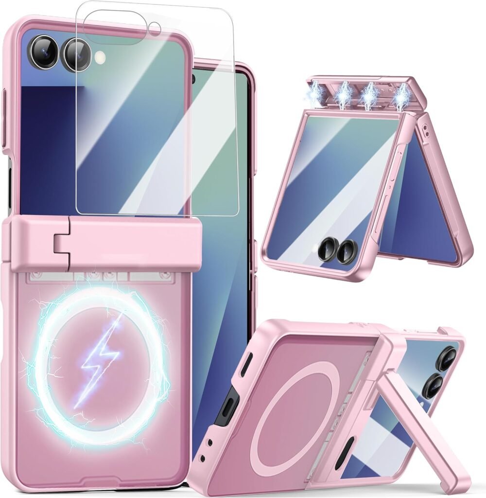 Samsung Galaxy Z Flip 7 Magnetic Case with Hinge & Kickstand