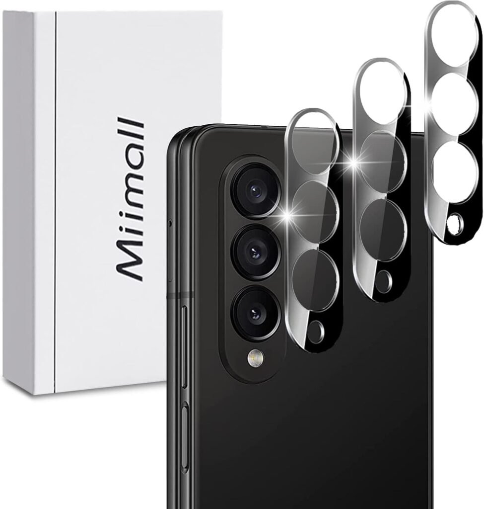 Buy 3-Pack Miimall Samsung Z Fold 4 Camera Lens Protectors – 9H Tempered Glass, Ultra Thin, HD Clear, Anti