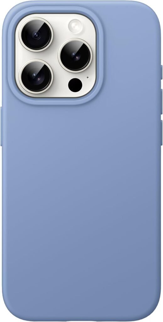 JETech Blue Silicone Case for iPhone 15 Pro