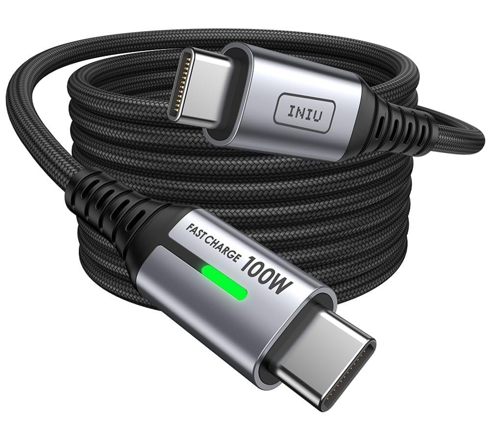 INIU 100W USB C to USB C Fast Charging Cable 6.6ft