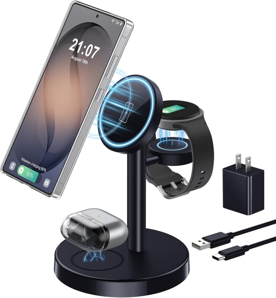 Aeinidi 3-in-1 Magnetic Wireless Charger for Samsung