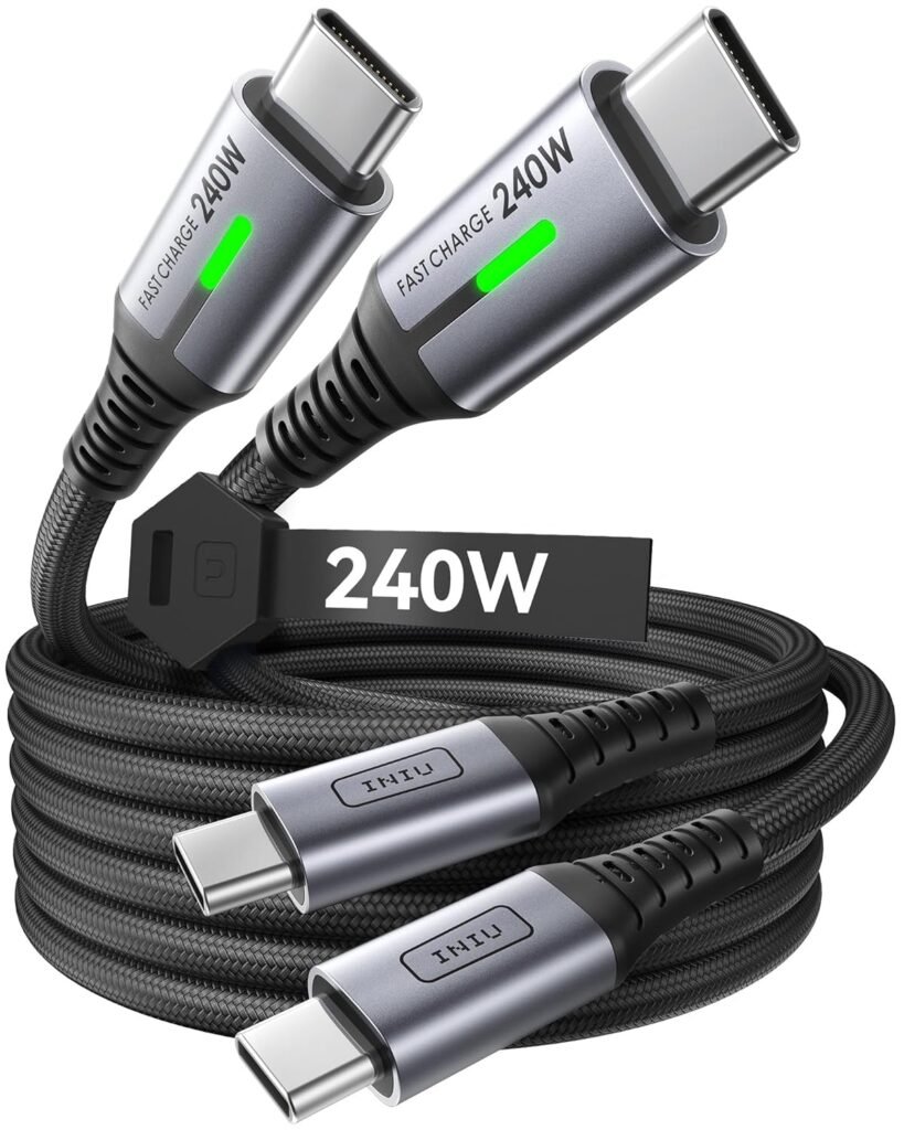 INIU 240W USB C to USB C Cable [6.6ft+6.6ft]