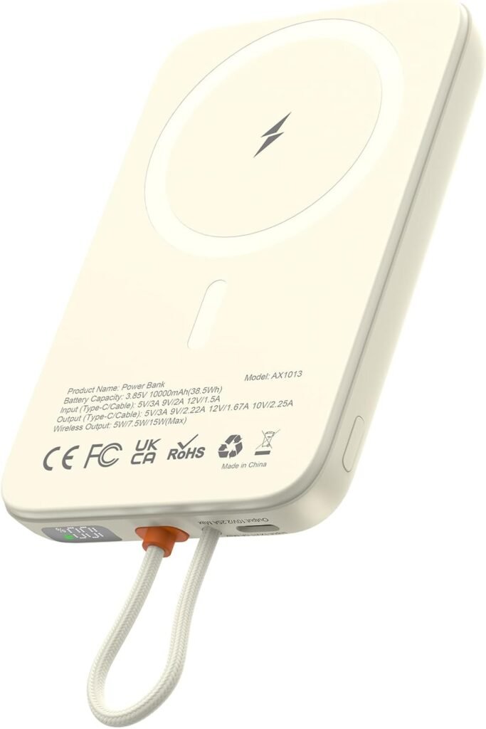 AsperX 10000mAh MagSafe Power Bank with Built-in USB