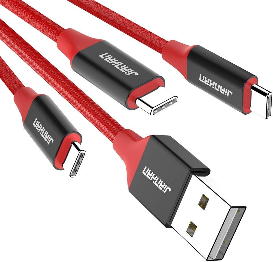 JianHan USB Type C Cable [3 Pack: 6.6ft, 3.3ft, 1.6ft] – Fast Charging 3A for Samsung Galaxy, LG, Google Pixel & More