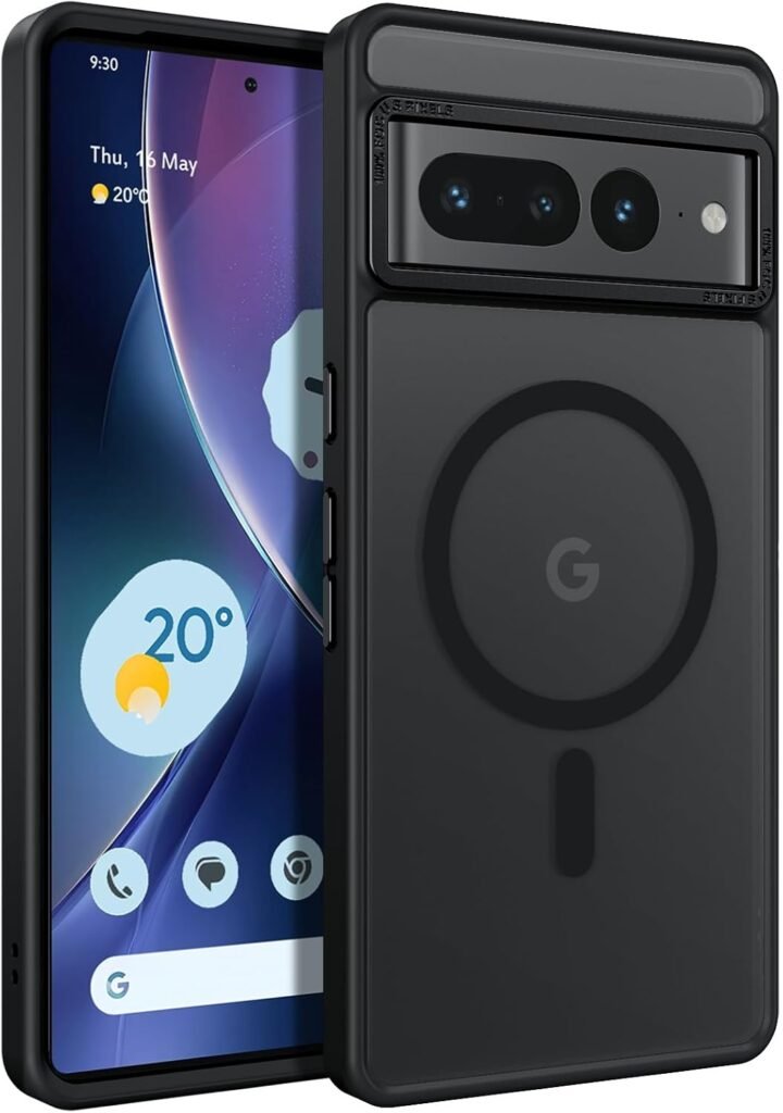 DUEDUE Magnetic Google Pixel 7 Case in Grey-Blue