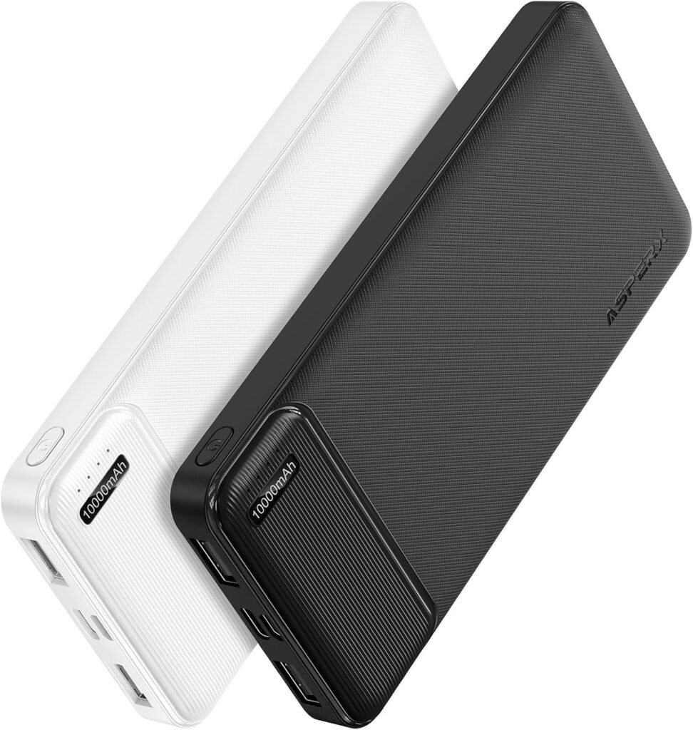 AsperX 10000mAh USB C Power Bank 2 Pack