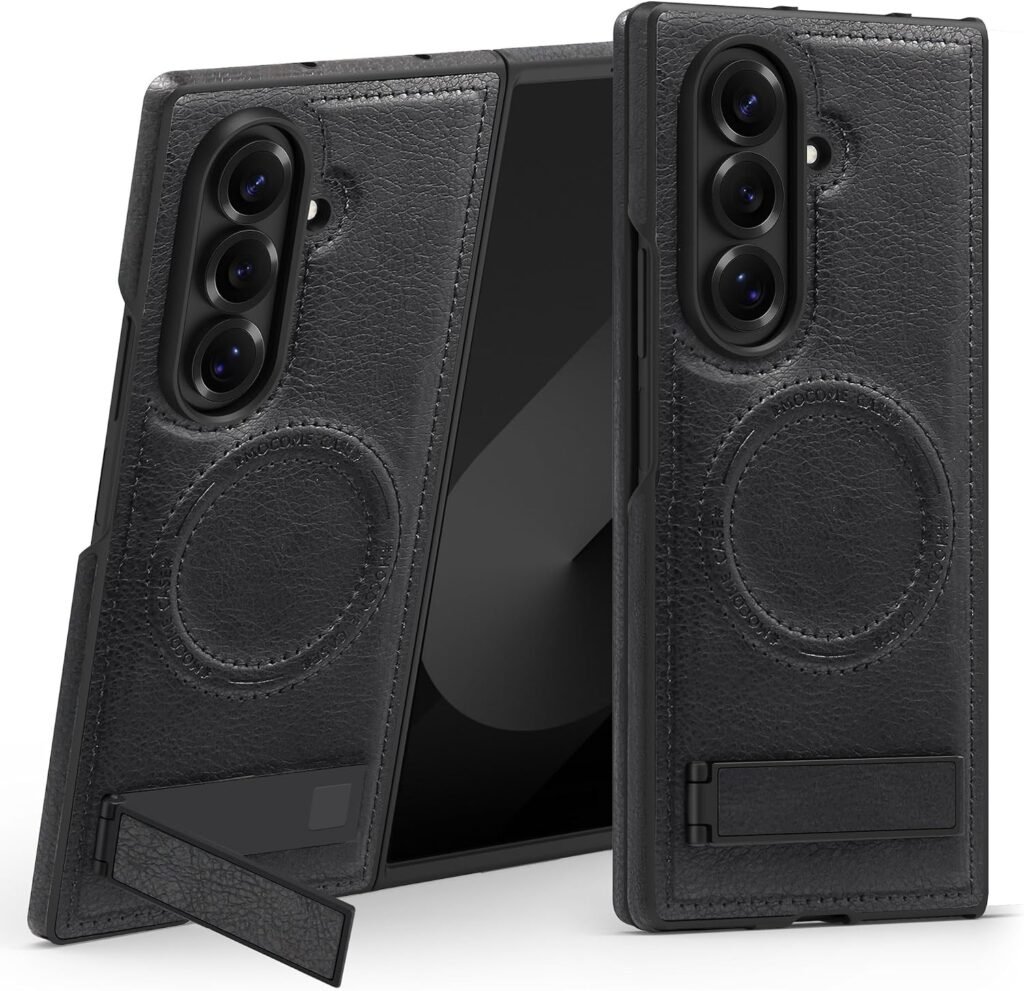 Ysnzaq Leather Case for Samsung Galaxy Z Fold 7 with Stand