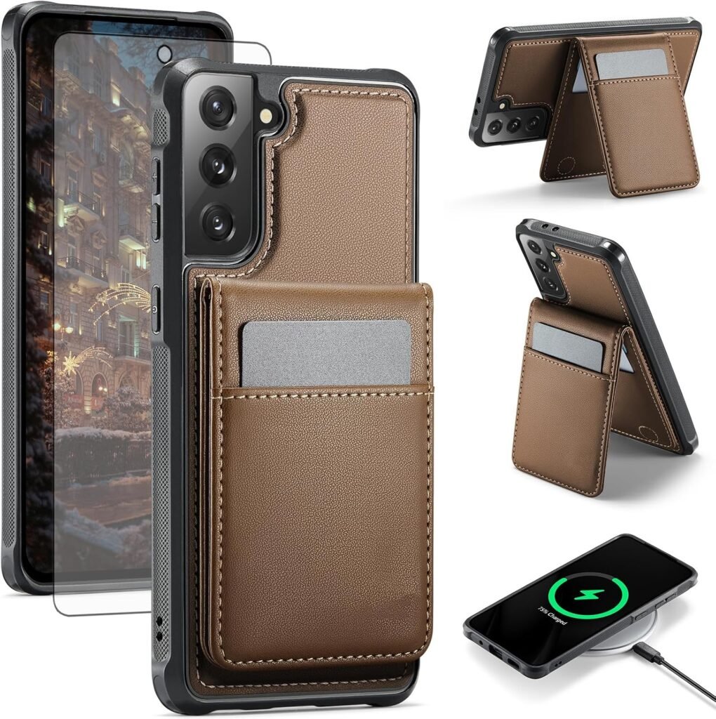 Asuwish Samsung Galaxy S22+ 5G Wallet Case with Magsafe & RFID